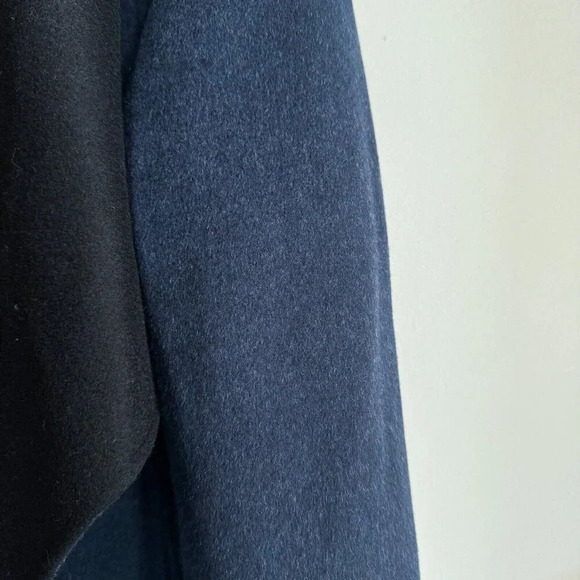 Kinross Cashmere Draoe Reversible Blue Black Jacket L - Picture 4 of 7
